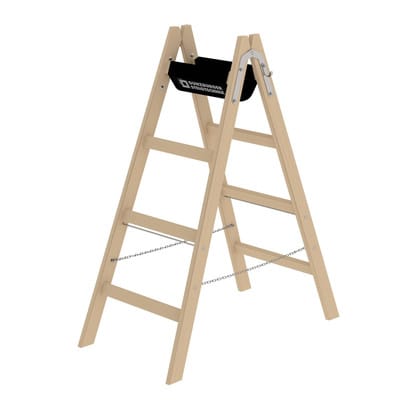 MUNK Holz Stehleiter 2x4 Sprossen
