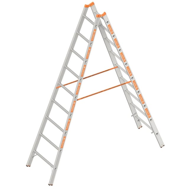 Layher Topic 1039 Sprossenstehleiter 2x9 Sprossen
