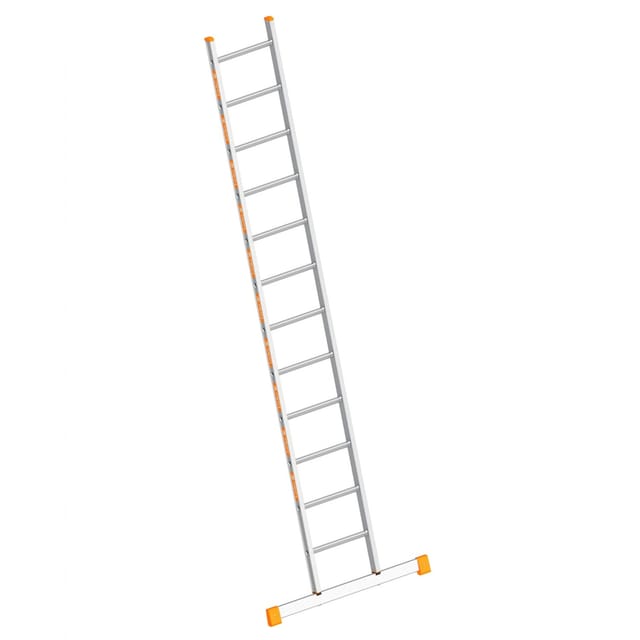 Layher Topic 1054 Anlegeleiter mit Quertraverse 12 Sprossen