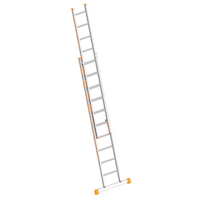 Layher Topic 1035 Schiebeleiter mit Quertraverse 2x10 Sprossen