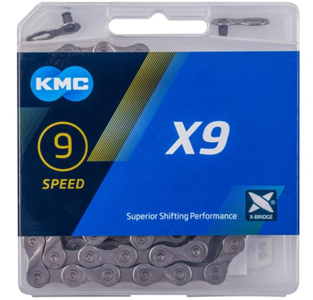 KMC 9 Fach Kette X9 Grau 114 Glieder