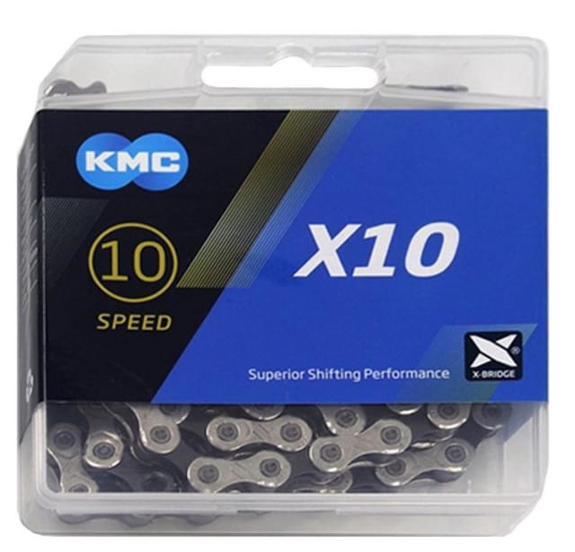 KMC 10 Fach Kette X10 Grau mit 114 Glieder