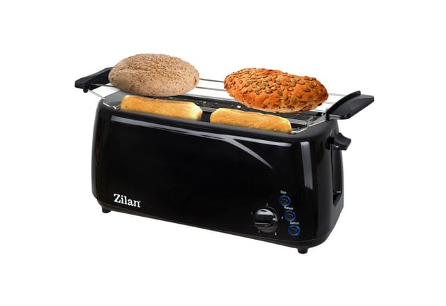 Zilan ZLN-2713 Langschlitz Toaster XXL 1400 Watt Schwarz