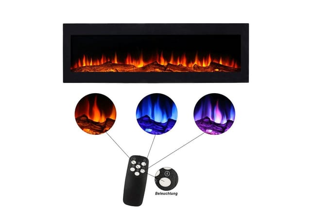 EL Fuego Elektrokamin Wandkamin Einbaukamin 180cm Brixen