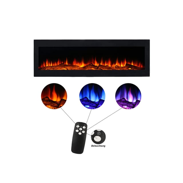 EL Fuego Elektrokamin Wandkamin Einbaukamin Everest 250 cm