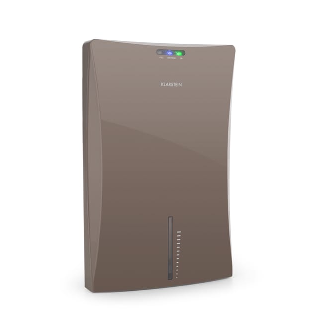 Klarstein Drybest 2000 2G Luftentfeuchter Ionisator 700 ml/Tag 70 W Helles Taupe