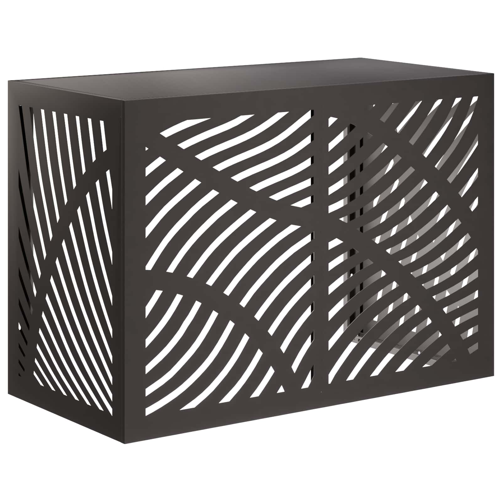 Klimaanlagenabdeckung Schwarz 100 X 50 X 70 Cm Stahl Vidaxl