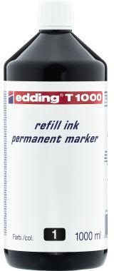 Edding Nachfülltinte Marker Edding T1000 Flasche Schwarz 1.000ml Edding T1000 Flasche Schwarz 1.000ml