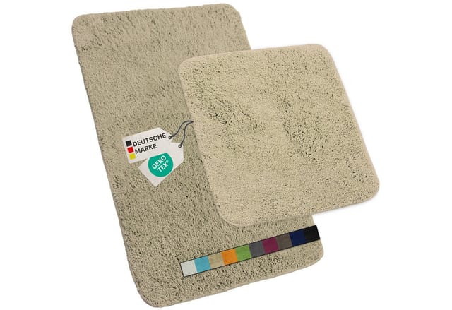 NYVI Badematten Set Lasalle 2-teilig 45 x 50 cm und 50 x 80 cm Beige