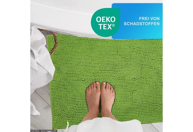 NYVI Badematten Set Chenille 2-teilig 45 x 50 cm und 50 x 80 cm Beige