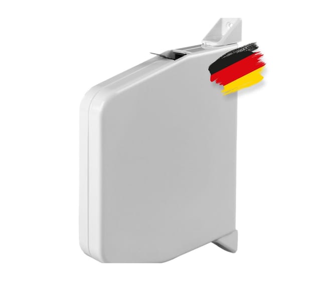 Bauheld Rollladen Gurtwickler Aufputz 14mm Mini mit Einfädelautomatik Weiß