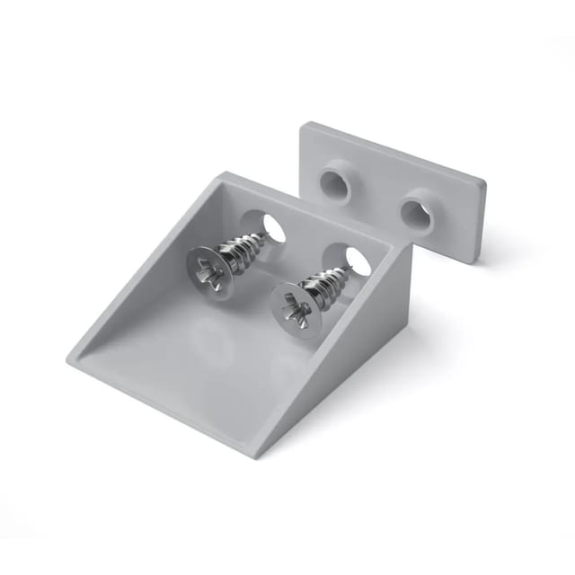 Bauheld Rollladen Anschlagwinkel 40mm Hellgrau 8 Stück