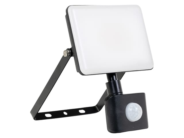 LUXULA LED-Außenstrahler mit Schnellverbinder und Bewegungsmelder Flutlichtstrahler mit 10 W 4000K Neutralweiß IP44 und 1000lm