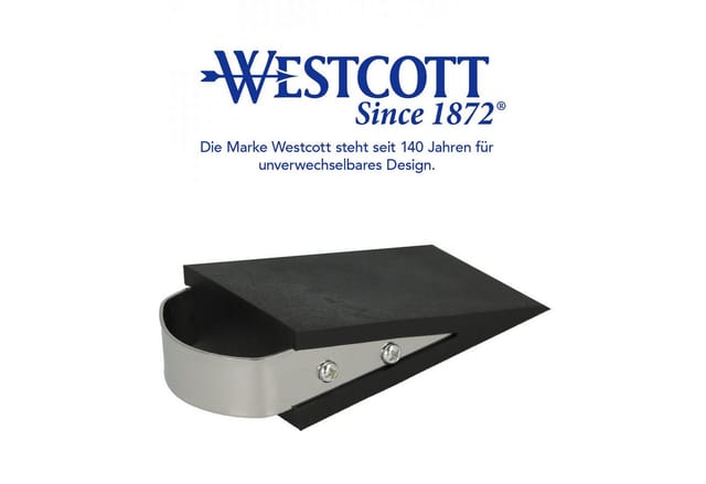 Westcott Türstopper in Keilform Rutschfest Schwarz 4 Stück