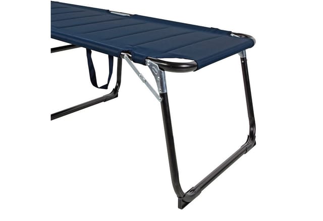 Mojawo Aluminium Gartenliege Sonnenliege Dunkelblau Dach Kissen L200xB70cm