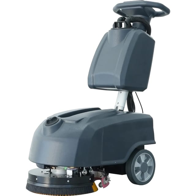 DeTec. Scheuersaugmaschine Handgeführte Reinigungsmaschine Bodenpoliermaschine Wischsauger mit 35cm Bürstendurchmesser Gewerbliche Bohnermaschine