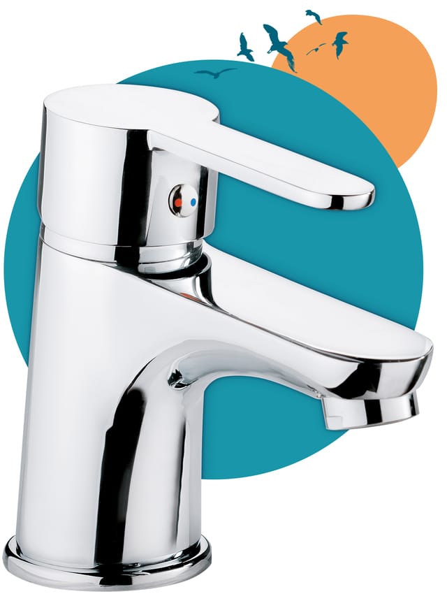Calmwaters Waschtischarmatur Original Chrom Excentergarnitur 14PZ2540