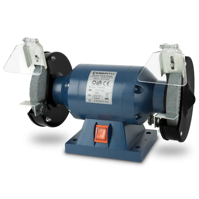 EBERTH Schleifbock Elektrisch 250W Grobe A36 Feine A60 Schleifscheibe 150mm