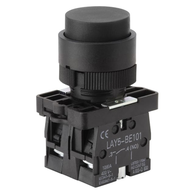 Sintron Drucktaster Schwarz Erhaben Serie IN1