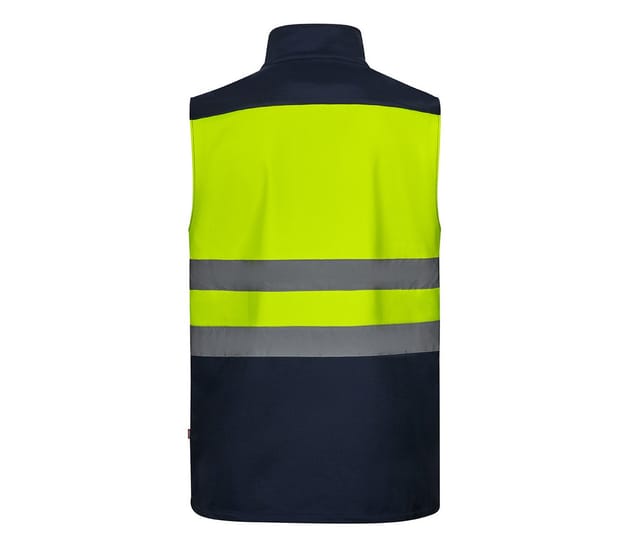 Velilla 305906 Av Zweifarbige Warnschutzweste Aus Softshell - M - Blau/gelb