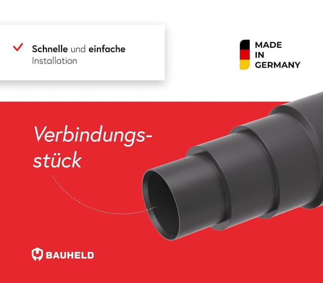 Bauheld Staubsaugeradapter Schwarz 1 Stück