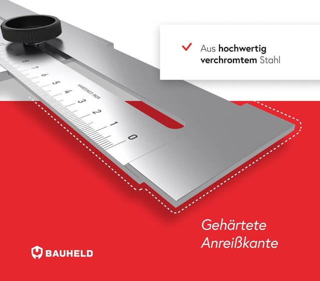 Bauheld Streichmaß Metall 200 mm