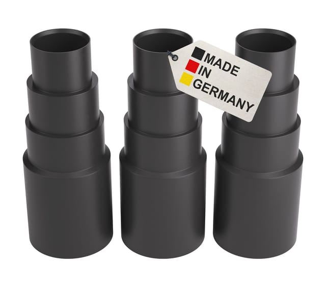 Bauheld Staubsaugeradapter Schwarz 3 Stück