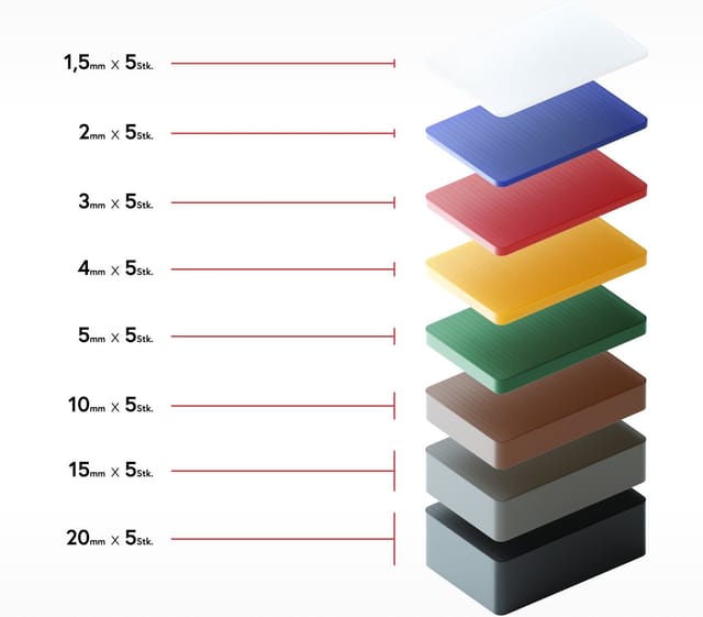 Bauheld Unterlegplatten Kunststoff 60 x 40 mm 40er Set