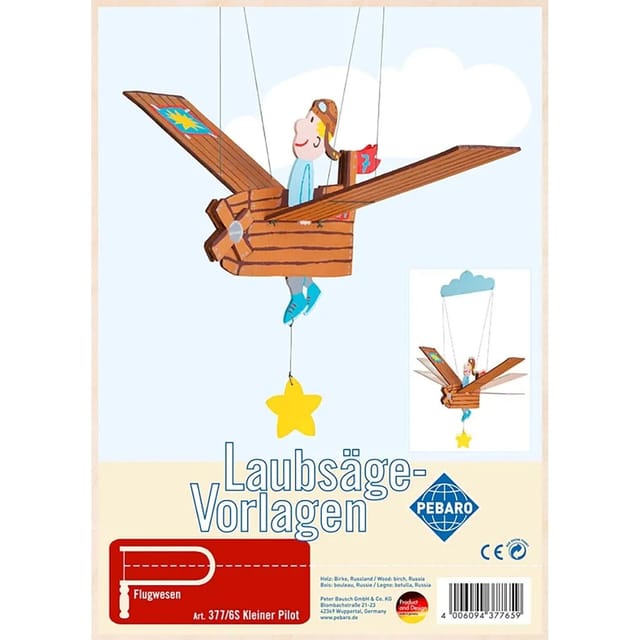 Pebaro Laubsägevorlage Kleiner Pilot