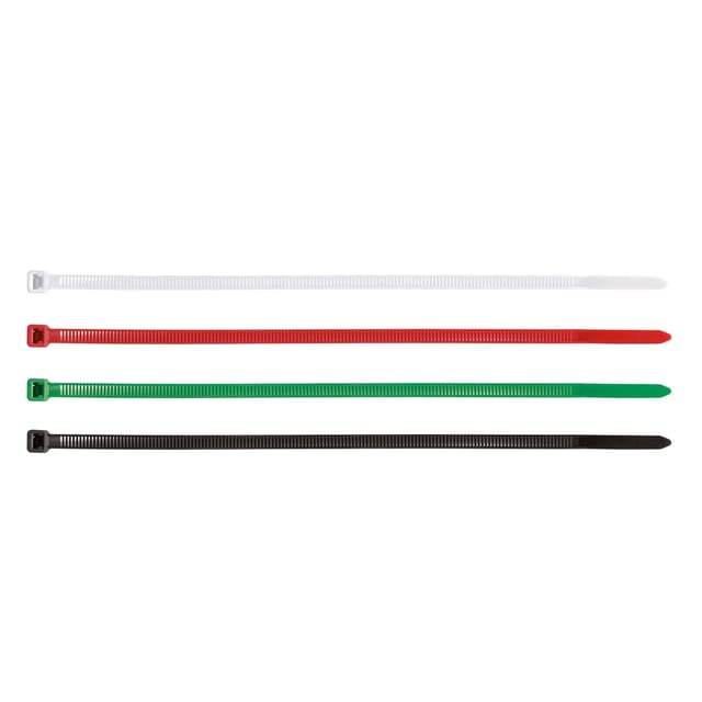 Blanko Kabelbinder Set 4-Farbig Sortiert 85 Stück 150 x 3,6 mm