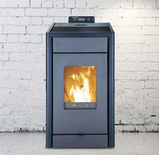 SCHENGER Pelletofen HP07 Schwarz 8kW A++ Vollautomatisch WIFI+ECO+TIMER