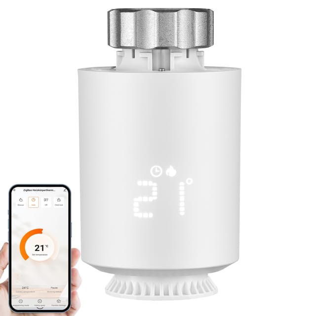 Echos Eco-4160 Zigbee Heizkörperthermostat Amazon Alexa & Google Assistant Kompatibel
