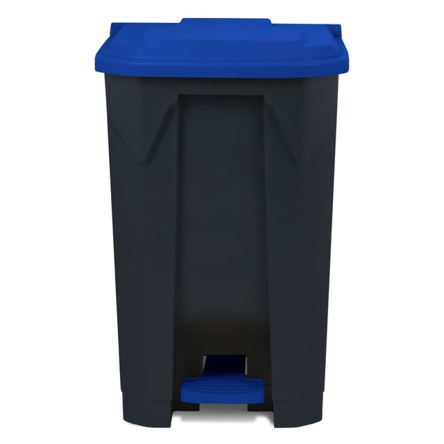 KARAT Mülleimer Olaf Step-On Abfalleimer Tretmülleimer Universal Blau 80 Liter