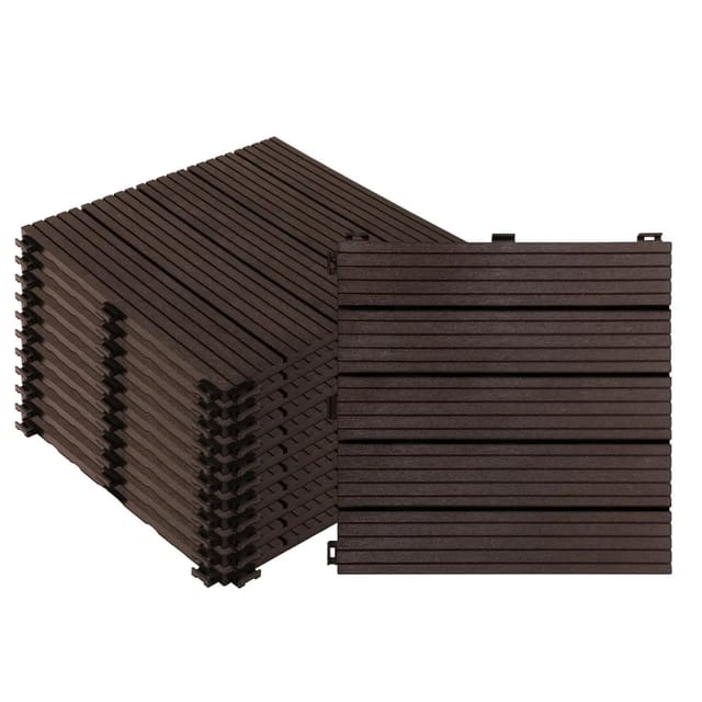 KARAT Terrassenfliesen Claire Wetterfest 30 x 30 cm Braun 11er-Set 1 m²