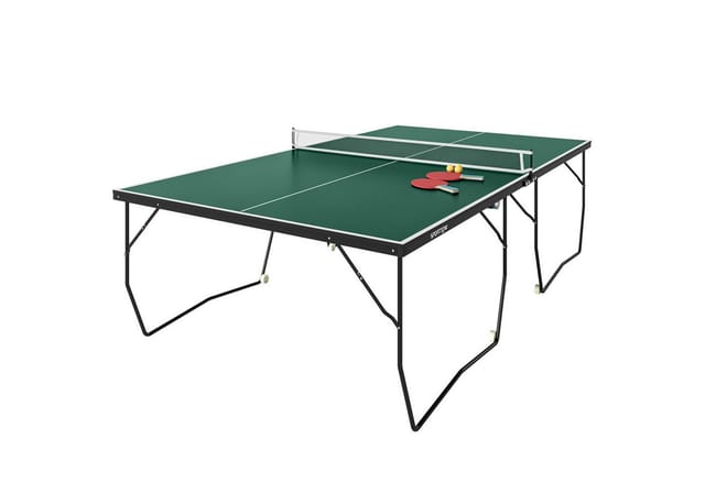 SPORTNOW Tischtennisplatte Klappbar mit Netz Rollen Stahl 274 x 152,5 x76cm
