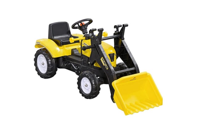 HOMCOM Sitzbagger mit Ablagefach Schaufel