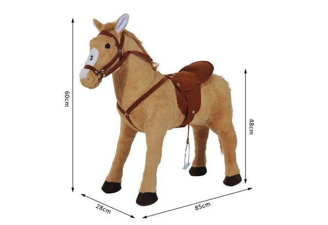 HOMCOM Reitpferd Spielpferd für Kinder Stehpferd mit Sound