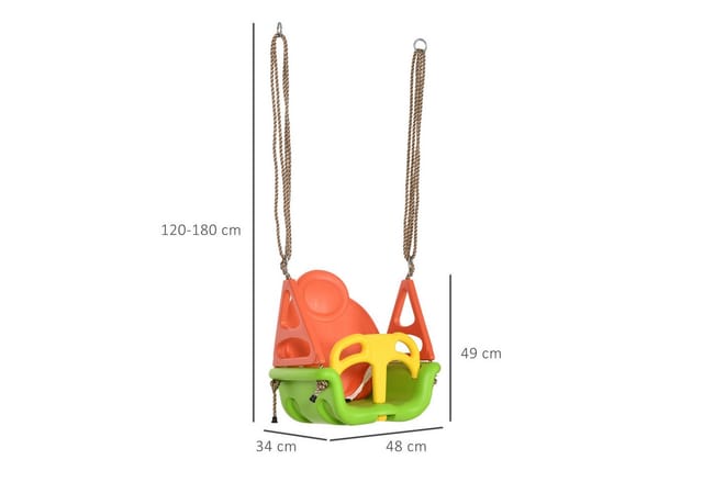 Outsunny 3-in-1 Babyschaukel mit Verstellbarem Seil