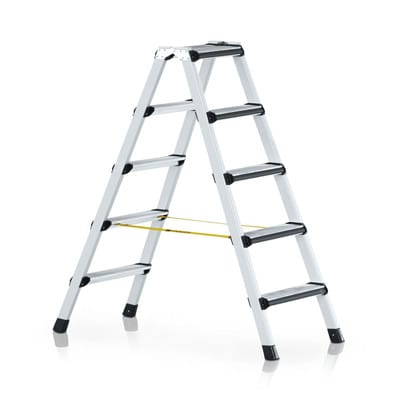 Zarges Comfortstep B Stehleiter mit Gepolsterter Stufen-Vorderkante 2x10 Stufen