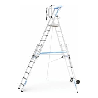 Zarges Teleskop Plattformleiter ZAP Masterflex Plus S gebördelt 8-12 Stufen