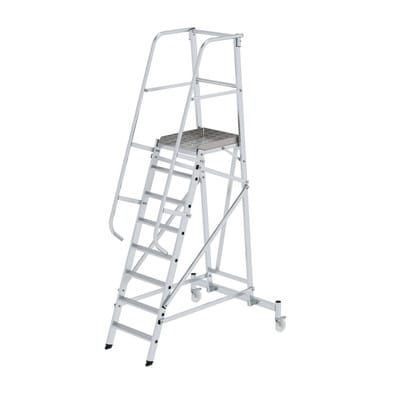 MUNK Plattformleiter Fahrbar 8 Stufen