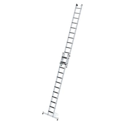MUNK Stufen- Seilzugleiter mit Nivello-Traverse und Clip-Step R13 2x12 Stufen