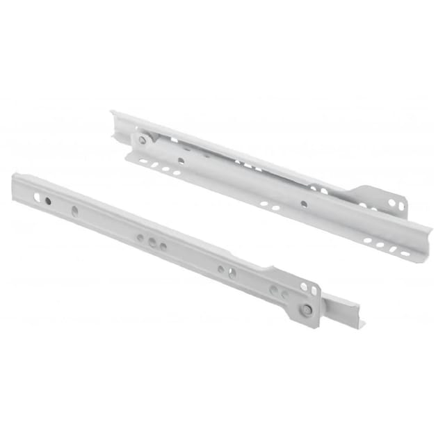 MS Beschläge Rollenführung Weiss 350 mm Schubaldenschiene Auszug
