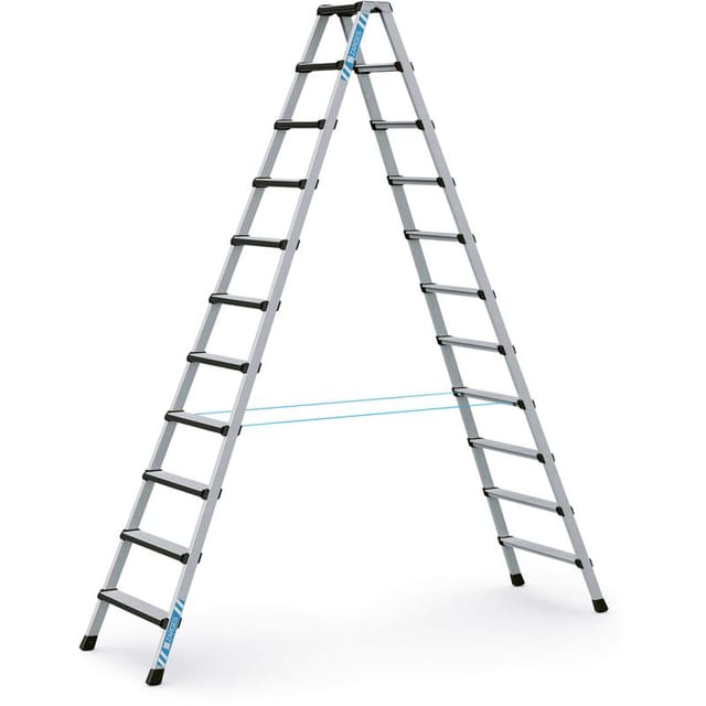 Zarges Comfortstep B Stehleiter mit Gepolsterter Stufen-Vorderkante 2x11 Stufen