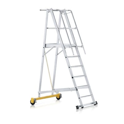 Zarges Fahrbare Podestleiter ZAP Safemaster Plus S Klappbar 12 Stufen