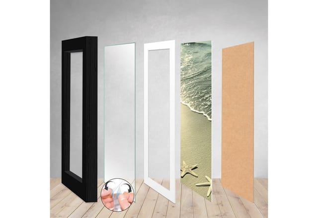 Bomoe Ocean Bilderrahmen MDF Schwarz 12tlg