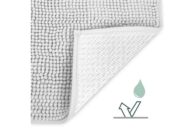 Beautissu BeauMare WR Vorleger Matte 50x50cm Weiß