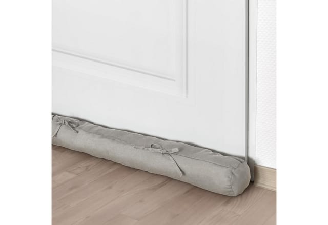 Beautissu Viento Zugluftstopper 10x100cm Hellgrau