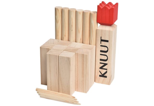 Toyfel Knuut Kubb mit Stoffbeutel Braun FSC