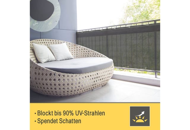 Sol Royal SolVision HB2 Balkonumspannung 90x500cm Anthrazit Polyethylen